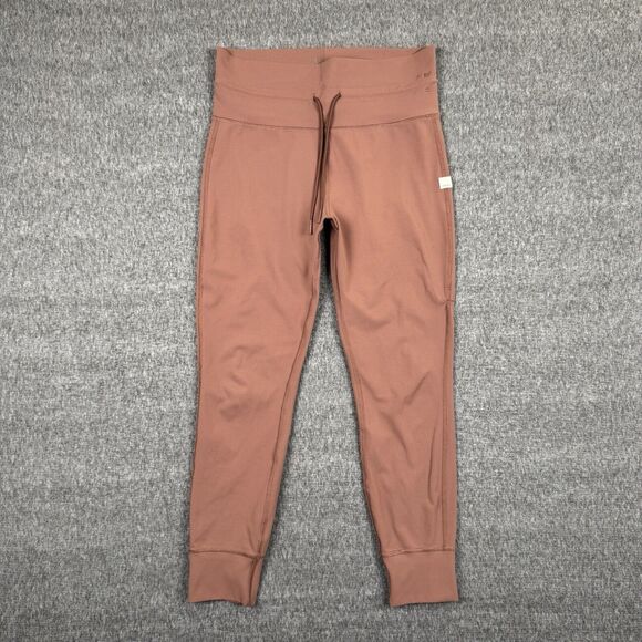 Vuori Daily Leggings Womens Large Brown High Rise Drawsting Stretch Gym Workout - Picture 1 of 10